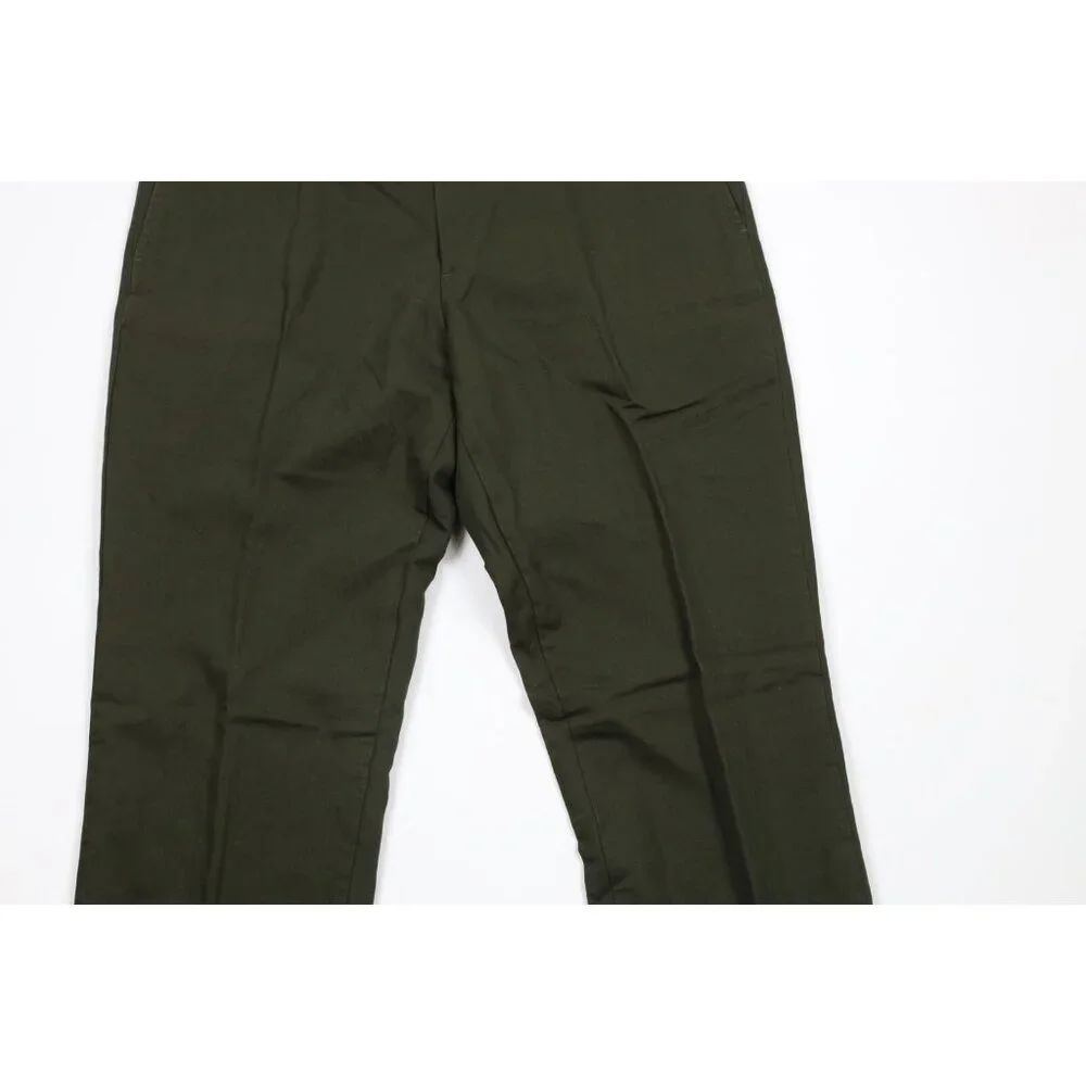 Banana Republic Mens Size 32x33 Flat Front Linen Blend Chinos Chino Pants Green